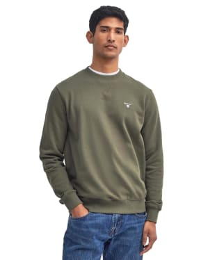 Men's Barbour Beckhill Crew Neck Sweatshirt - Mid Olive