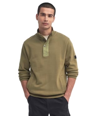 Men's Barbour International Flight Half Zip Sweatshirt - Bleached Olive