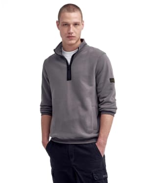 Men's Barbour International Outline Funnel Neck Sweatshirt - Plum Grey