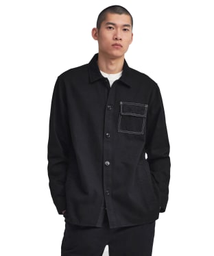 Men's Barbour International Ryder Twill Overshirt - Black