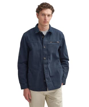 Men's Barbour Saintwell Regular Canvas Overshirt - Navy