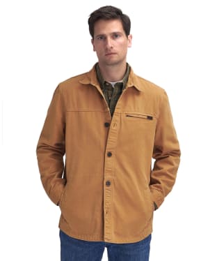 Men's Barbour Saintwell Regular Canvas Overshirt - Desert