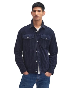 Men's Barbour Regular Garment Dyed Cord Overshirt - Navy