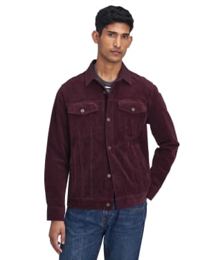 Men's Barbour Regular Garment Dyed Cord Overshirt - Dark Merlot