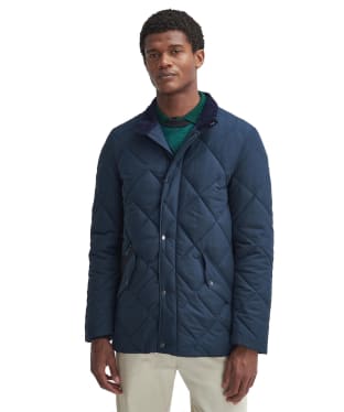 Men's Barbour Winter Chelsea Quilted Jacket - Navy / Greenloch Tartan