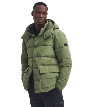 Men's Barbour International Thornham Puffer Jacket - Burnt Olive