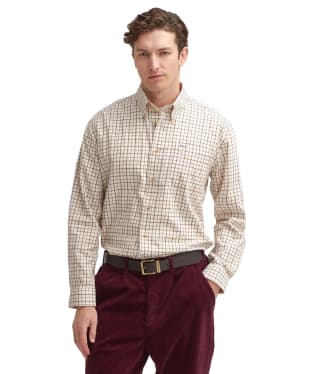 Men's Barbour Bank Check Shirt - Merlot