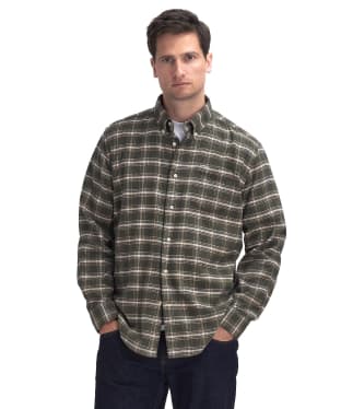 Men's Barbour Bowburn Regular Fit Shirt - Olive Marl