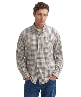 Men's Barbour Ashton Regular Tattersall Shirt - Ecru