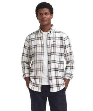 Men's Barbour Bromley Tailored Checked Shirt - Whisper White