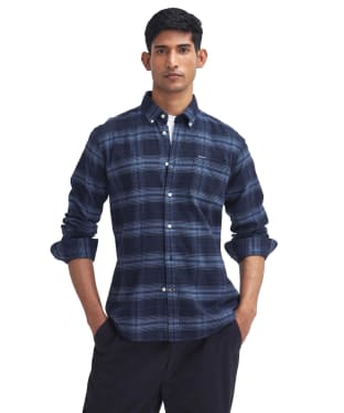 Men's Barbour Forestfield Tailored Checked Shirt - Navy