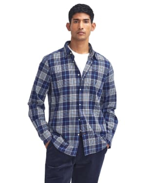 Men's Barbour Pritchard Tailored Checked Shirt - Blue