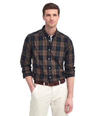 Men's Barbour Pritchard Tailored Checked Shirt - Stone