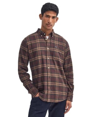 Men's Barbour Drumhill Tailored Checked Shirt - Brown