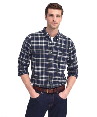 Men's Barbour Drumhill Tailored Checked Shirt - Navy