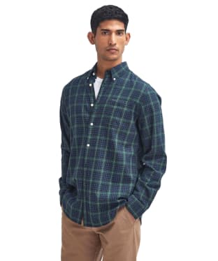 Men's Barbour Lanark Tartan Tailored Shirt - Green Loch