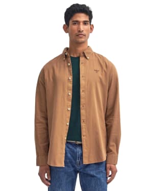 Men's Barbour Romley Tailored Bedford Cord Shirt - Sandstone