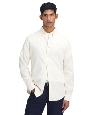 Men's Barbour Romley Tailored Bedford Cord Shirt - Whisper White