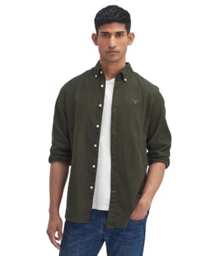 Men's Barbour Twillbridge Tailored Twill Shirt - Forest