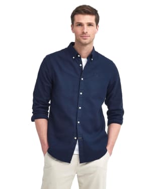 Men's Barbour Twillbridge Tailored Twill Shirt - Dark Navy