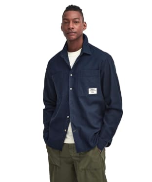 Men's Barbour Angelo Relaxed Twill Shirt - Navy