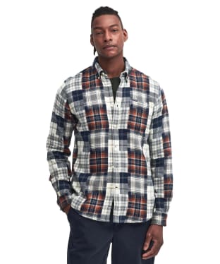 Men's Barbour Stonepark Tailored Checked Shirt - Ecru