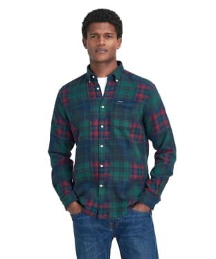 Men's Barbour Stonepark Tailored Checked Shirt - Navy