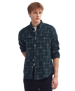 Men's Barbour Sault Tailored Tartan Shirt - Green Loch Tartan