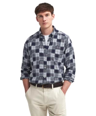 Men's Barbour Sault Tailored Tartan Shirt - Blue Granite