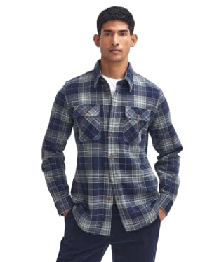 Men's Barbour Allenhill Checked Tailored Shirt - Navy