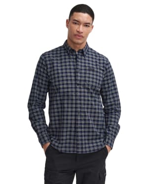 Men's Barbour International Hawks Check Oxford Shirt - Sodalite Blue