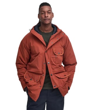 Men's Barbour Field Showerproof Jacket - Dark Ginger