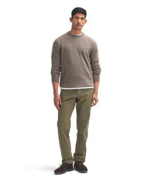 Men's Barbour Washed Stretch Twill Tailored Fit Trouser - Olive