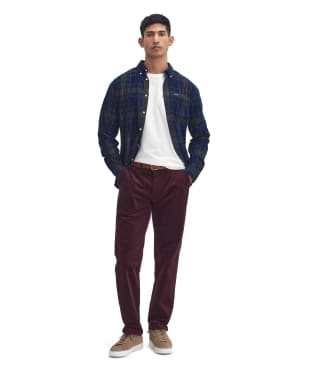 Men's Barbour Stretch Cord Tailored Fit Trouser - Dark Merlot