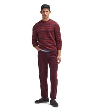 Men's Barbour Stretch Cord Regular Fit Trouser - Dark Merlot