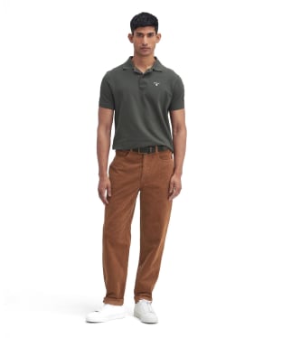 Men's Barbour Stretch Cord Regular Fit Trouser - Dark Honey