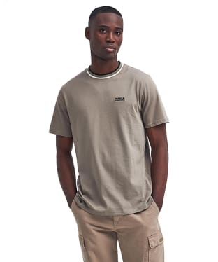 Men's Barbour International Buxton Tipped Cotton T-Shirt - Brindle