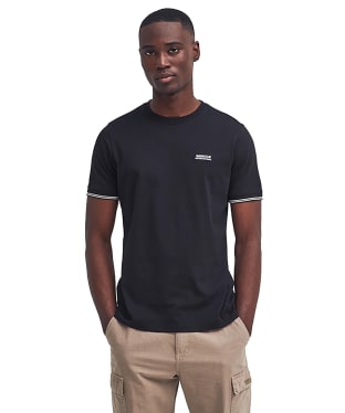 Men's Barbour International Philip Tipped Cuff Cotton T-Shirt - Black