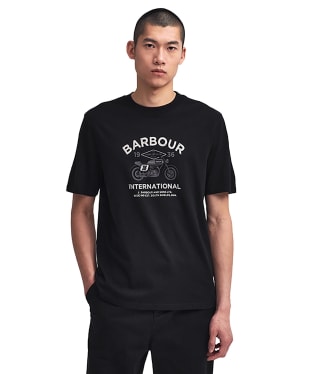 Men's Barbour International Cafe Graphic T-Shirt - Black