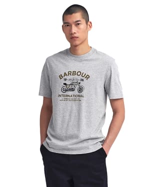 Men's Barbour International Cafe Graphic T-Shirt - Grey Marl