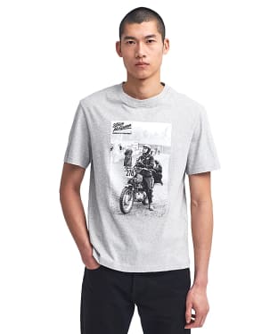 Men's Barbour International Lucas Graphic T-Shirt - Grey Marl