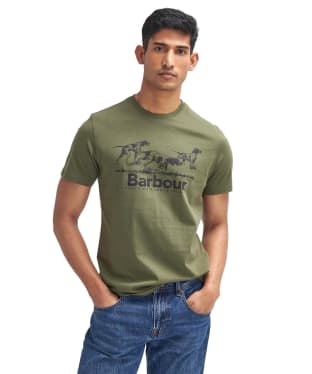 Men's Barbour Field Dog Graphic T-Shirt - Mid Olive