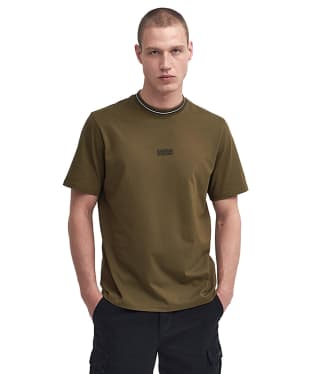 Men's Barbour International Central Logo Tipped T-Shirt - Military Olive