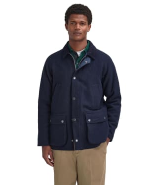 Men's Barbour Bedale Wool Jacket - Navy / Greenloch