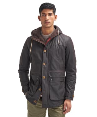 Men's Barbour Game Waxed Parka Jacket - Rustic