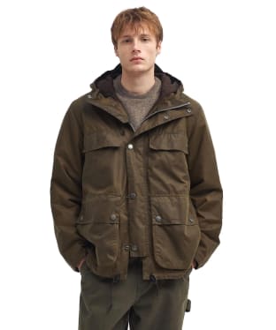 Men's Barbour Re-Engineered Durham Waxed Jacket - Beech