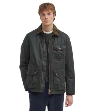 Men's Barbour Angler Waxed Jacket - Fern