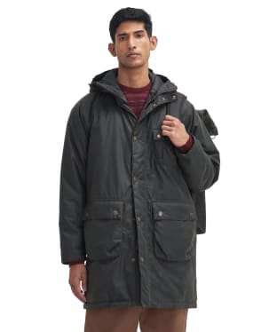 Men's Barbour Winter Waxed Parka - Fern