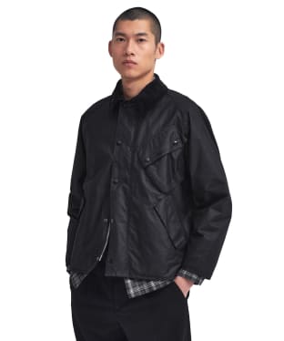 Men's Barbour International A7 Pacemaster Waxed Jacket - Black