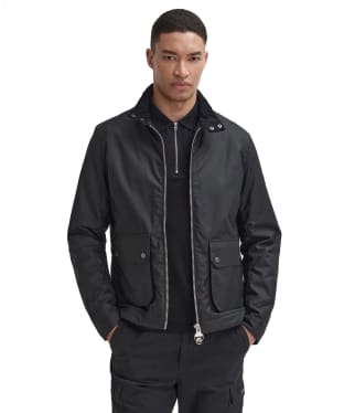 Men's Barbour International Lutlaw Harrington Waxed Jacket - Black